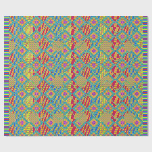 Weihnachtsfarben  geschenkpapier (Flach)