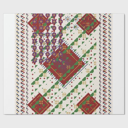 Weihnachtsfarben geschenkpapier (Flach)