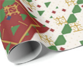 Weihnachtsfarben geschenkpapier (Rolleneckpunkt)