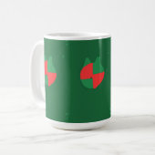 Weihnachtsfarben Kaffeetasse (Vorderseite Links)