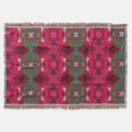 Weihnachtsfarben Kaleidoskop Decke (Vorderseite)