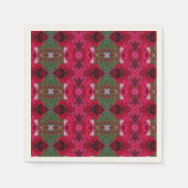 Weihnachtsfarben Kaleidoskop Ecru Cocktail Napkin Serviette (Vorderseite)