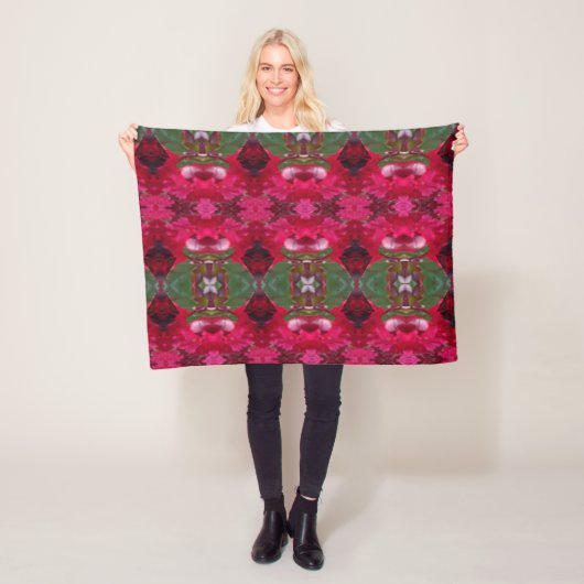 Weihnachtsfarben Kaleidoskop Fleecedecke (Beispiel)