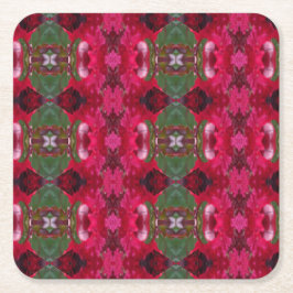 Weihnachtsfarben Kaleidoskop Rechteckiger Pappuntersetzer