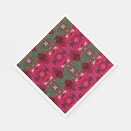 Weihnachtsfarben Kaleidoskop Serviette