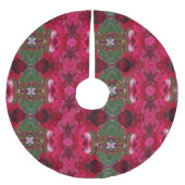 Weihnachtsfarben Kaleidoskop Weihnachtsbaumrock Polyester Weihnachtsbaumdecke (Vorderseite)