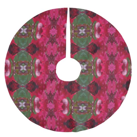 Weihnachtsfarben Kaleidoskop Weihnachtsbaumrock Polyester Weihnachtsbaumdecke (Vorderseite)