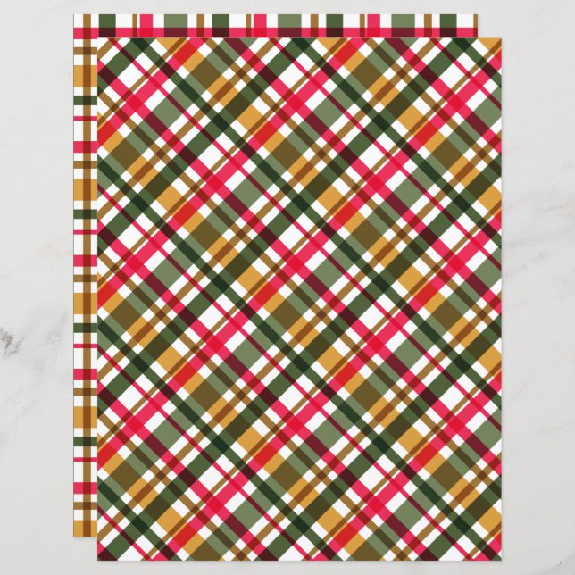 Weihnachtsfarben Kariert (Vorne/Hinten)