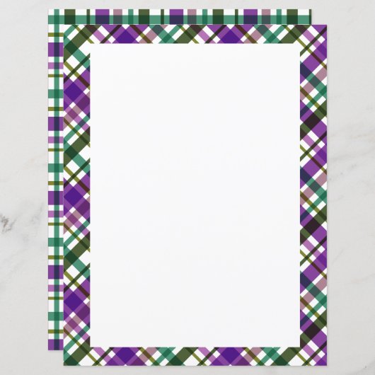 Weihnachtsfarben Kariert Blank (Vorne/Hinten)