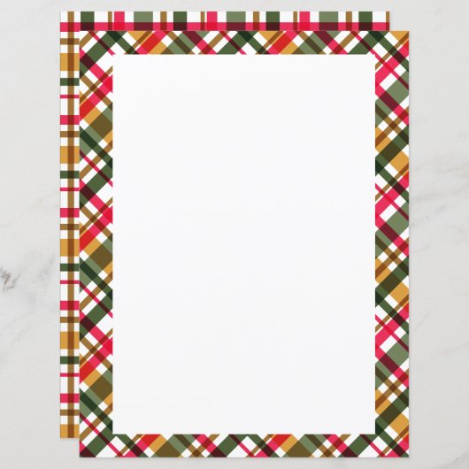Weihnachtsfarben Kariert Blank (Vorne/Hinten)