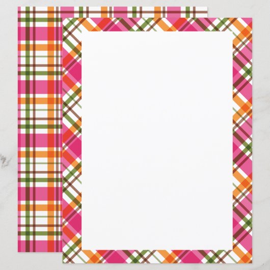 Weihnachtsfarben Kariert Blank (Vorne/Hinten)