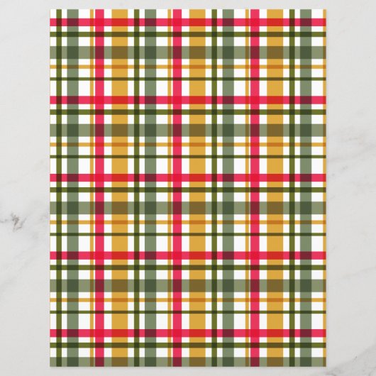 Weihnachtsfarben Kariert Blank (Rückseite)
