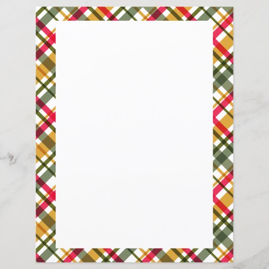 Weihnachtsfarben Kariert Blank (Vorderseite)