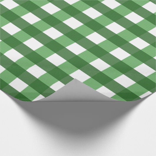 Weihnachtsfarben Kariert Geschenkpapier (Ecke)