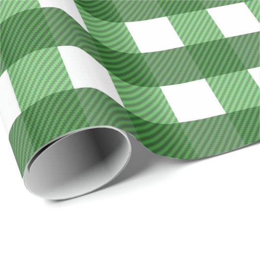 Weihnachtsfarben Kariert Geschenkpapier (Rolleneckpunkt)