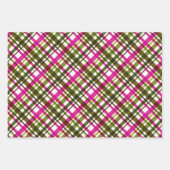 Weihnachtsfarben Kariert Geschenkpapier Set (Vorderseite 2)