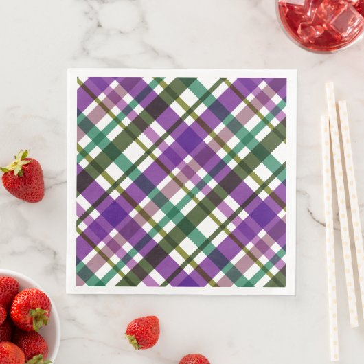 Weihnachtsfarben Kariert Serviette (Beispiel)