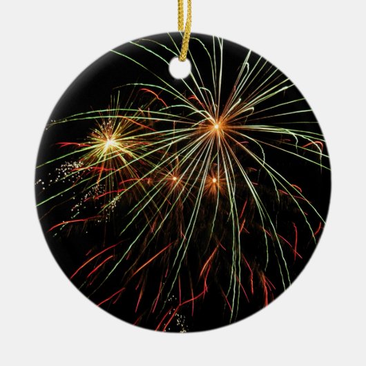 Weihnachtsfarben Keramik Ornament (Vorne)