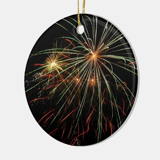 Weihnachtsfarben Keramik Ornament (Links)