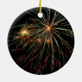 Weihnachtsfarben Keramik Ornament (Hinten)