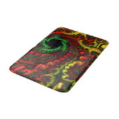 Weihnachtsfarben Mandelbrot Bath Mat Badematte (Schrägansicht)