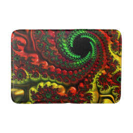 Weihnachtsfarben Mandelbrot Bath Mat Badematte