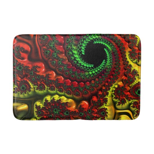 Weihnachtsfarben Mandelbrot Bath Mat Badematte (Vorderseite)