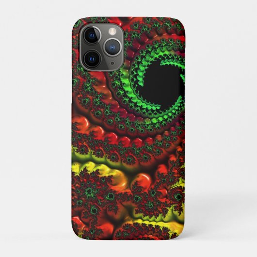 Weihnachtsfarben Mandelbrot Case-Mate iPhone Hülle (Rückseite)