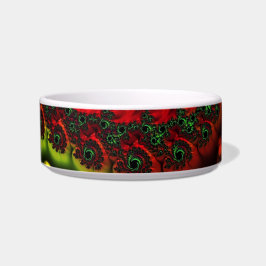 Weihnachtsfarben Mandelbrot Pet Bowl Napf
