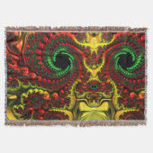 Weihnachtsfarben Mandelbrot Throw Blanket Decke (Vorderseite)