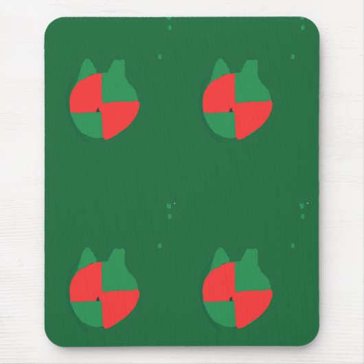 Weihnachtsfarben Mousepad (Vorne)
