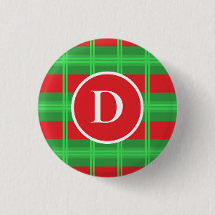 Weihnachtsfarben niedlich rot und grün" button