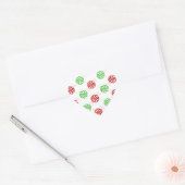 Weihnachtsfarben Peppermint Candy Holiday Herz-Aufkleber (Umschlag)