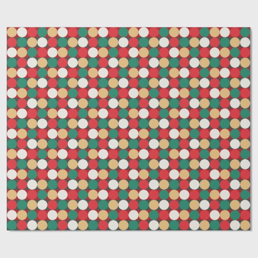 Weihnachtsfarben Polka Dot Streifenpapier Geschenkpapier (Flach)
