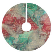 Weihnachtsfarben Polyester Weihnachtsbaumdecke (Vorderseite)