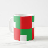 Weihnachtsfarben rot weiß kaffeetasse (Vorderseite Links)