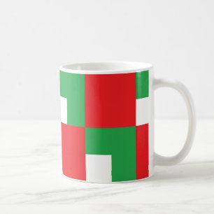 Weihnachtsfarben rot weiß kaffeetasse