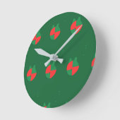 Weihnachtsfarben Runde Wanduhr (Winkel)