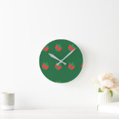 Weihnachtsfarben Runde Wanduhr (Zuhause)