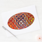 Weihnachtsfarben Snow Santa HoHoho Pop Ar Ovaler Aufkleber (Umschlag)