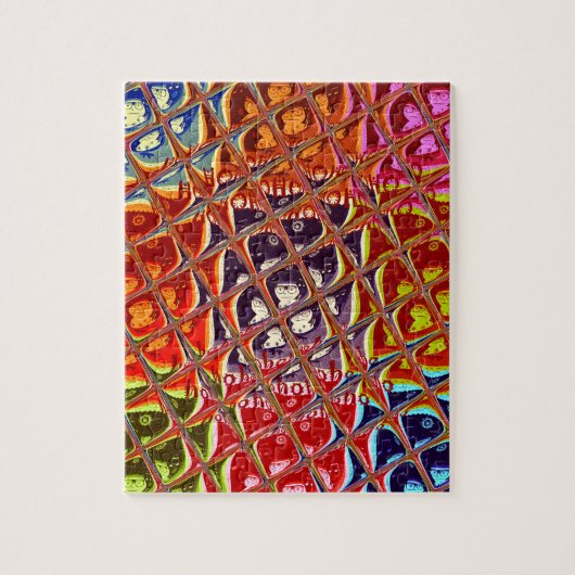 Weihnachtsfarben Snow Santa HoHoho Pop Ar Puzzle (Vertikal)