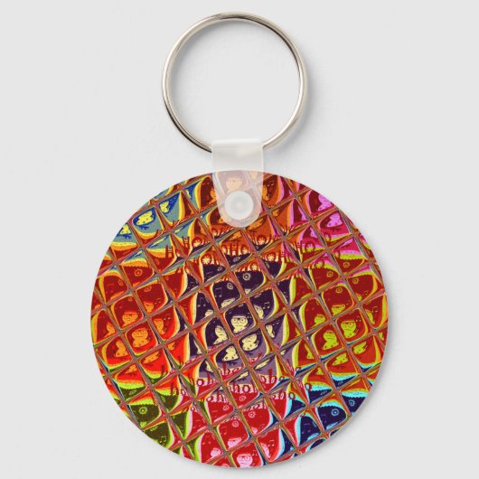 Weihnachtsfarben Snow Santa HoHoho Pop Ar Schlüsselanhänger (Vorderseite)