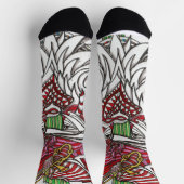 Weihnachtsfarben Socken (Oben)