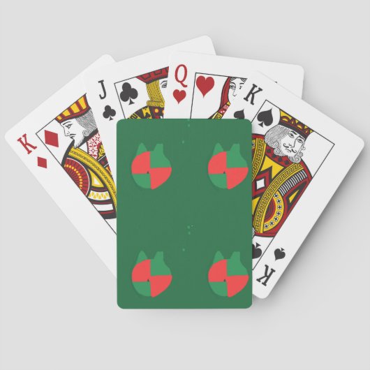 Weihnachtsfarben Spielkarten (Rückseite)