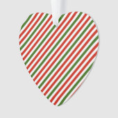 Weihnachtsfarben Streifen Ornament (Vorderseite)