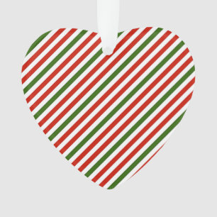 Weihnachtsfarben Streifen Ornament
