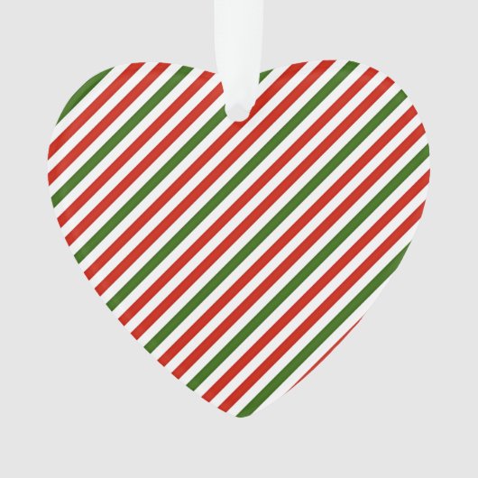 Weihnachtsfarben Streifen Ornament (Vorderseite)