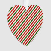 Weihnachtsfarben Streifen Ornament (Vorderseite)