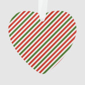 Weihnachtsfarben Streifen Ornament (Rückseite)