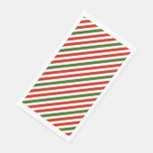 Weihnachtsfarben Streifen, Serviette (Ecke)